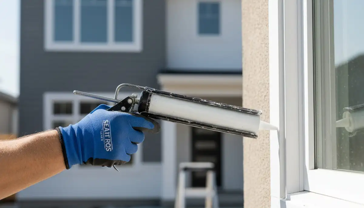 Professional caulking and sealing on Louisville KY home exterior for lasting weather protection