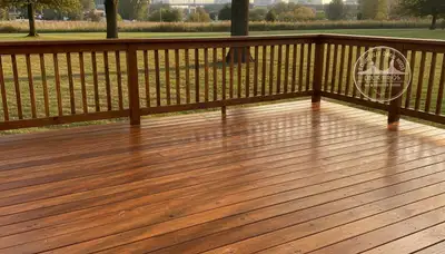 Professional deck staining in Louisville KY protecting outdoor wood with expert application and finish