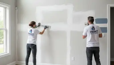 Professional drywall repair and wall restoration in Louisville KY home by expert house painters