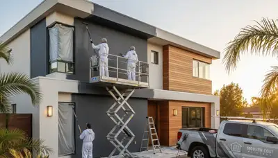 Professional exterior house painters finishing durable siding in Louisville, KY